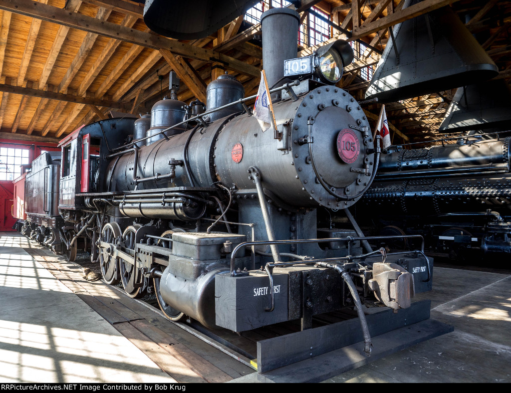 Sturm & Dillard Quarry Railroad 0-6-0 steam locomotive 105 at Age of Steam Roundhouse